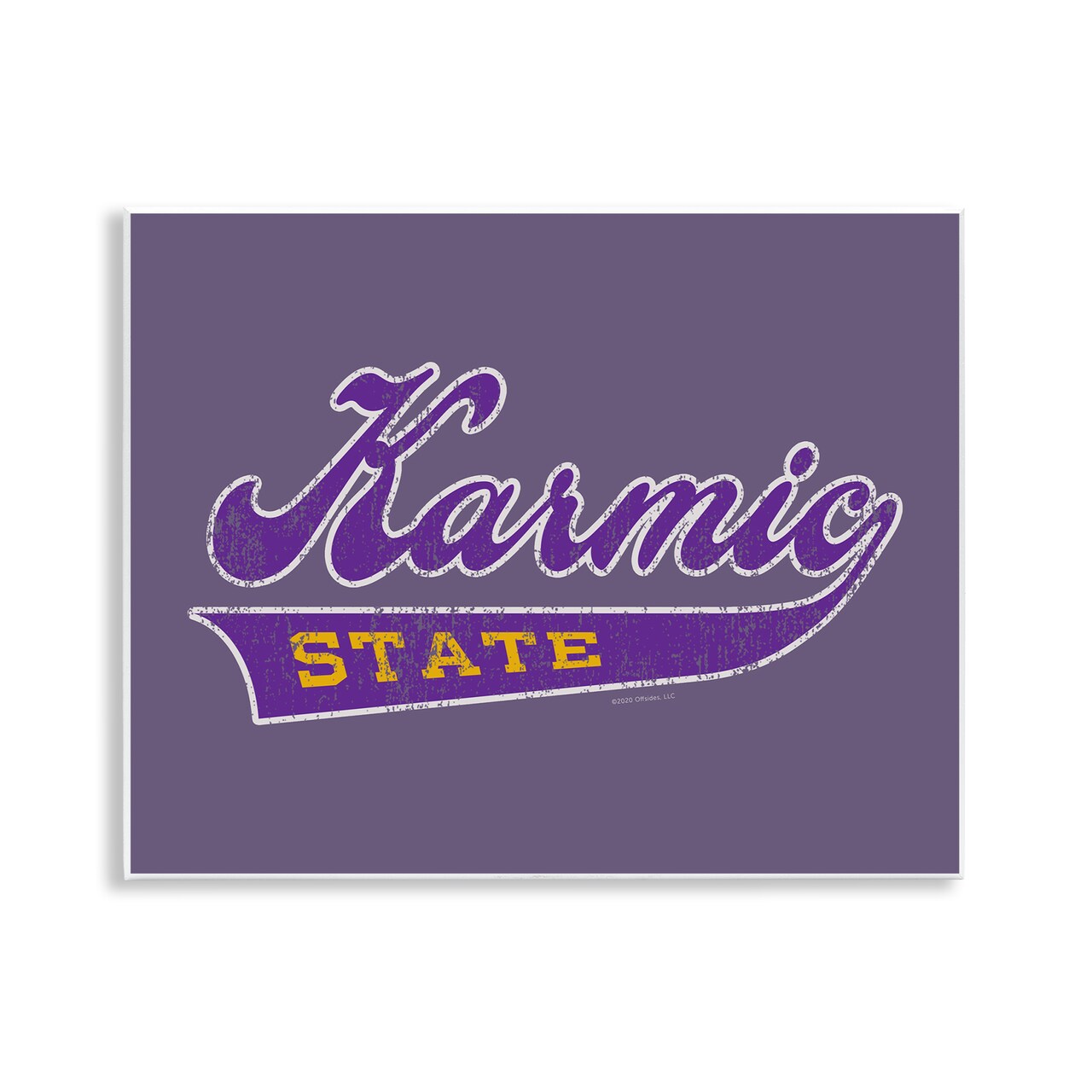 Stupell Industries Karmic State Varsity Wall Plaque Art Design by Higher Learning/Life Is High